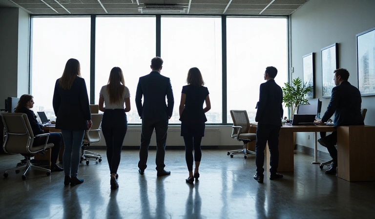 Équipe actuelle de TechShield Legal dans un bureau moderne